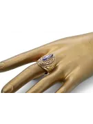 Ring Vintage Handwerk Alexandrit 14 Karat Gelbgold vrc090y